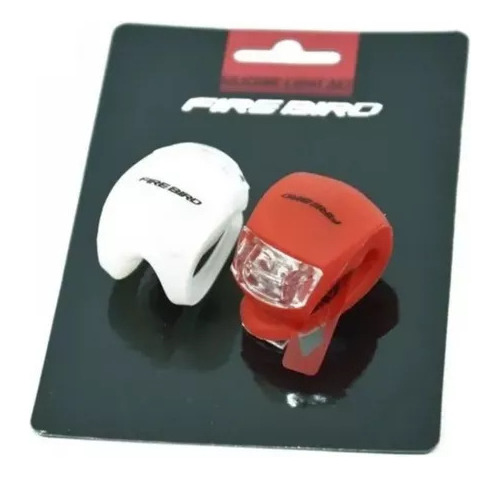 Kit Luces Bici Silicona Led Delantera Blanca + Roja Trasera