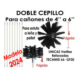 Kit Limpieza Estufa Cocina Leña Pellet Cañon 4'' A 6'' Abajo