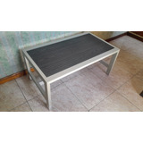 Mesa Ratona De Aluminio Anodizado Y Wpc León.livings 