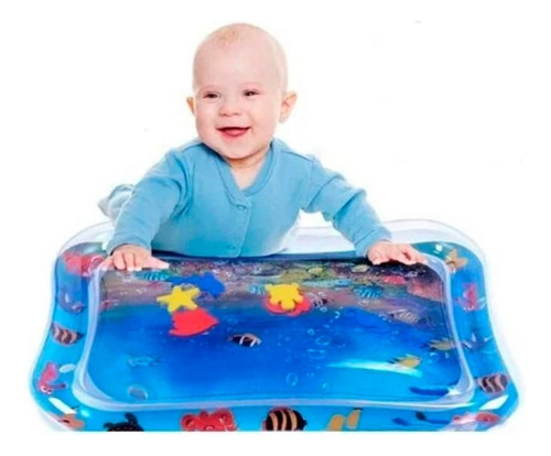 Alfombra De Agua Sensorial Para Bebes Inflable 68 Cm