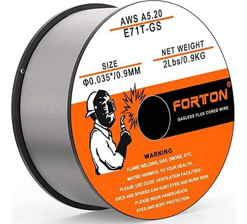 Alambre Forton Flux Core Mig, Acero Dulce E71t-gs, 0.350 De