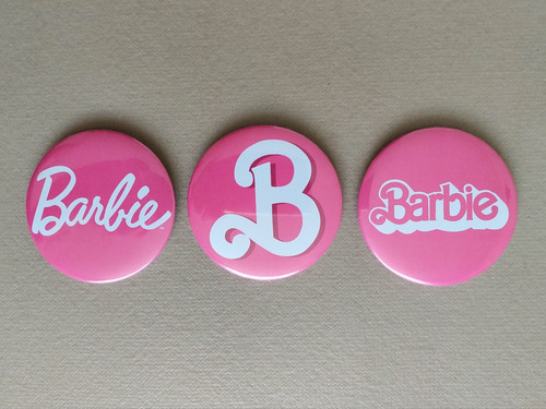 3 Foto Botones Barbie 2023 (7.5cm No Palomera Vaso )