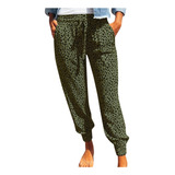 Pantalones De Verano Con Estampado De Leopardo Para Mujer At