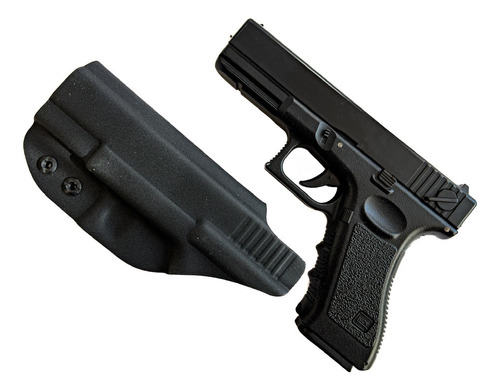 Lanzador Airsoft Glock 17 Resorte Con Funda Rigida Oculta