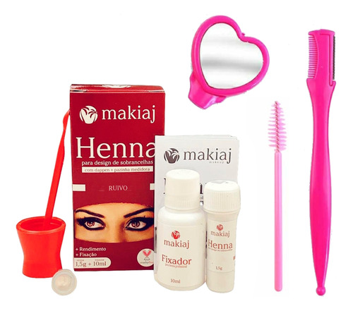 Kit Renna Para Sobrancelhas Makiaj Profissional Navalha Top