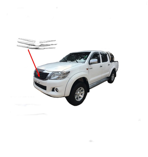 Cubre Parrilla Cromado Moldura Toyota Hilux 2014 2015