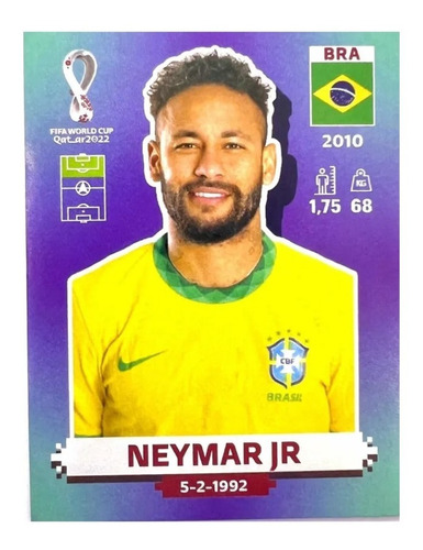 Lamina Neymar Jr Bra 17 Album Mundial Qatar 2022