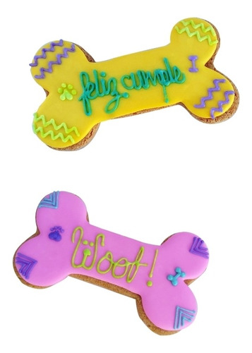 Galleta Premio Hueso De Cumpleaños Para Perro Varios 2pzas