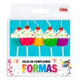 Set Velas Cupcakes Muffins X 5 Unidades