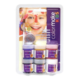 Tinta Líquida Facial Kids 6 Cores+1pincel+1glitter Colormake