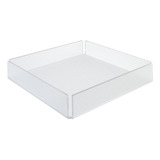 Bandeja Organizadora Acrilica Transparente 20x20x4 2mm 