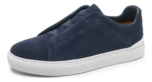 Zapatillas De Tenis Zegna Triple Stitch Mens Suede Sneakers