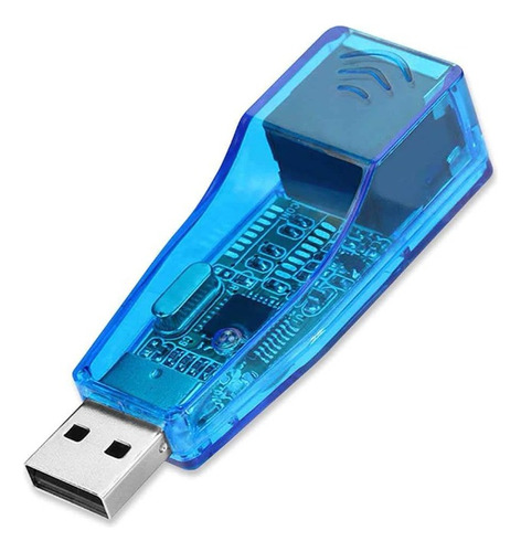 Tarjeta De Red Usb 2.0 A Rj45 Azul Lan 10/100mbpspc Portátil