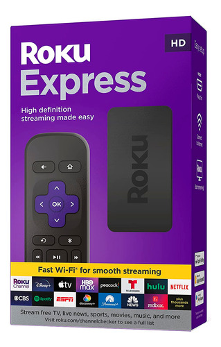 Roku Express 3960mx 2024 Hd Dispositivo De Streaming Color Negro Tipo De Control Remoto Estándar