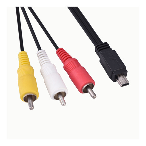 Video Audio Av Cable Mini Usb A 3 Rca Para Cámara Canon