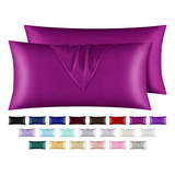 Satin Pillowcase For Hair And Skin, 2 Pack King Size Si...