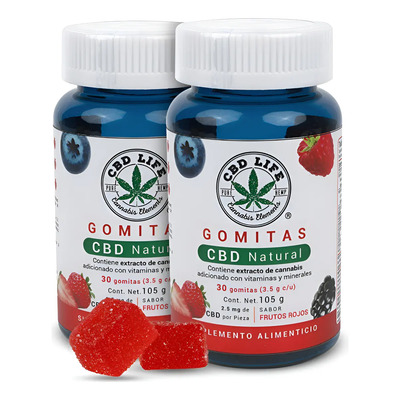 Gomitas Cbd Life - Suplemento Sabor Frutos Rojos 2 Pack | Meses sin interés