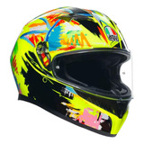 Casco Para Moto Agv K3 Valentin Talla Xl Color Negro 223