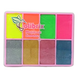 Colibrix Maquillaje Paletita Mixta Tonos Metálicos Y Neón 