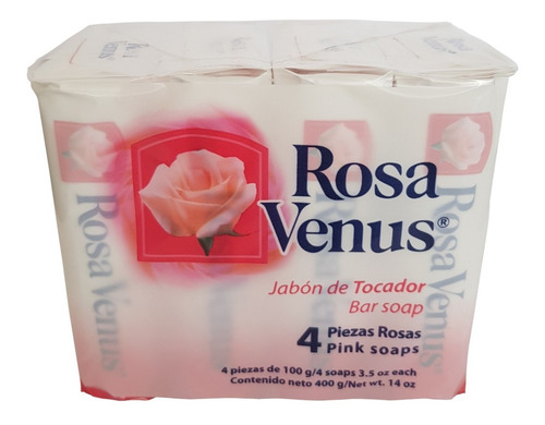 Pack Jabón (barra) Rosa Venus 4x100g Rosa
