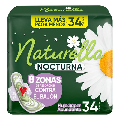 Toallas Femeninas Naturella Nocturna Flujo Super Abundante, 34 Unidades | MercadoLibre