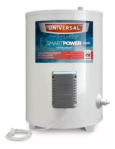 Termotanque Universal 40 Litros Eléctrico Carga Superior Color Blanco