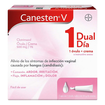 Canesten V Dual, 1 Tubo 10 G + 1 Óvulo | Envío gratis