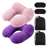 Sintuff Paquete De 2 Almohadas Inflables De Viaje Para Avion