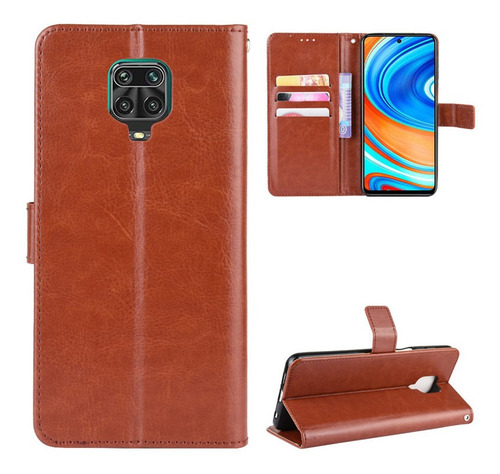 Funda De Piel Con Tapa Anticaída Para Redmi Note 9s