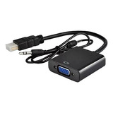 Convertidor Adaptador De Hdmi A Vga Full Hd Con Audio