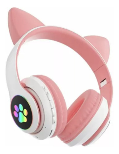 Fone Gatinho Gamer Wireless Led Infantil Orelha Bluetooth 