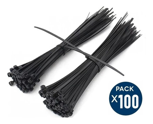 Amarra Plástica Multiusos Para Cable 4.8 X200mm Nylon 100u