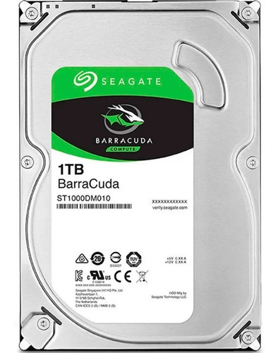 Disco Duro 1 Tb Interno Seagate Sata 3 7200rpm St1000dm010