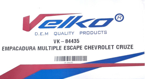 Empacadura Multiple Escape Chevrolet Cruze Foto 3