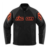 Chamarra Icon Moto Mesh Af Cuero Slayer