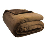 Cobertor Casal Velour Premium Manta Microfibra Marrom