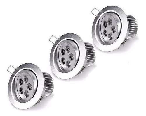 Ampolleta Led 5w 3 Unidades Foco Led Embutido Luz Fria 5 Led Ampolletas Embutidos Luces Frias Iluminacion Led Qatarshop  Focos 