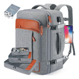 Mochila De Viaje 40l Con 3 Estuches. Gris Xl 