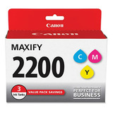 Pack De 3 Colores Compatibles Canon Pgi-2200 Para Impresoras