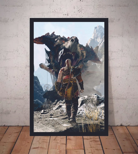 Placa Quadro Decorativo God Of War Kratos Ps3 Ps4 Gamer 091