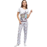 Pijama Suave Juvenil 2 Pzas Playera + Pantalón Para Mujer