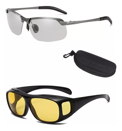 Pack 2 Lentes Hd Vision Nocturna Para Conducir Auto Y Moto 