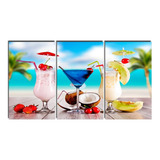 Placa Quadro Mosaico Bar Bebidas Batidas Coquetel - 150 Cm