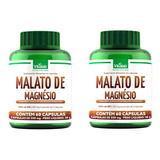 2 Unid Malato De Magnésio Vitalab Suplemento 60 Caps 500 Mg