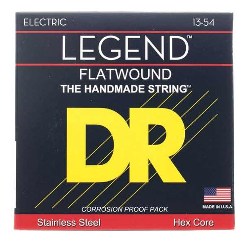 Cuerdas De Guitarra Dr Strings Flatwounds 13-54 Planas