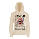 Sudadera Canguro Cartel Wanted Monkey D Luffy Nika One Piece