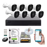 Kit Dvr 8 Canais Motorola 8 Câmeras Fullhd + Acessórios