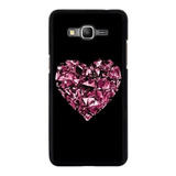 Funda Para Samsung Galaxy Corazon Diamante Rosa Negro