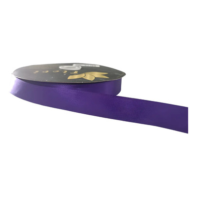 Listón Raso Morado 2.3cm Rollo Una Cara 90m ML para Adornos y Moños | Meses sin interés