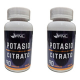 Citrato De Potasio 2 Frascos 180 Caps. 1.000 Mg